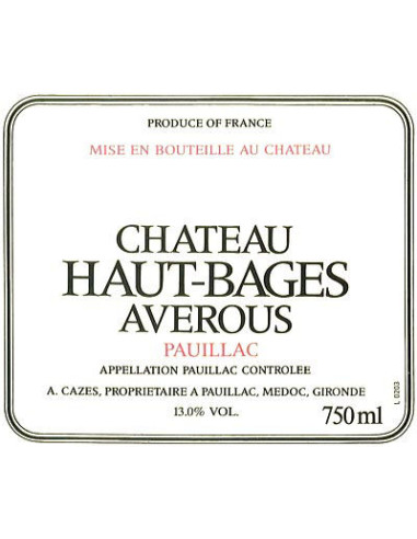 Chateau Haut Bages Averous