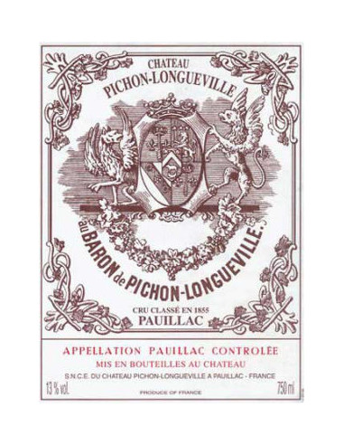 Chateau Pichon Longueville Baron de Pichon